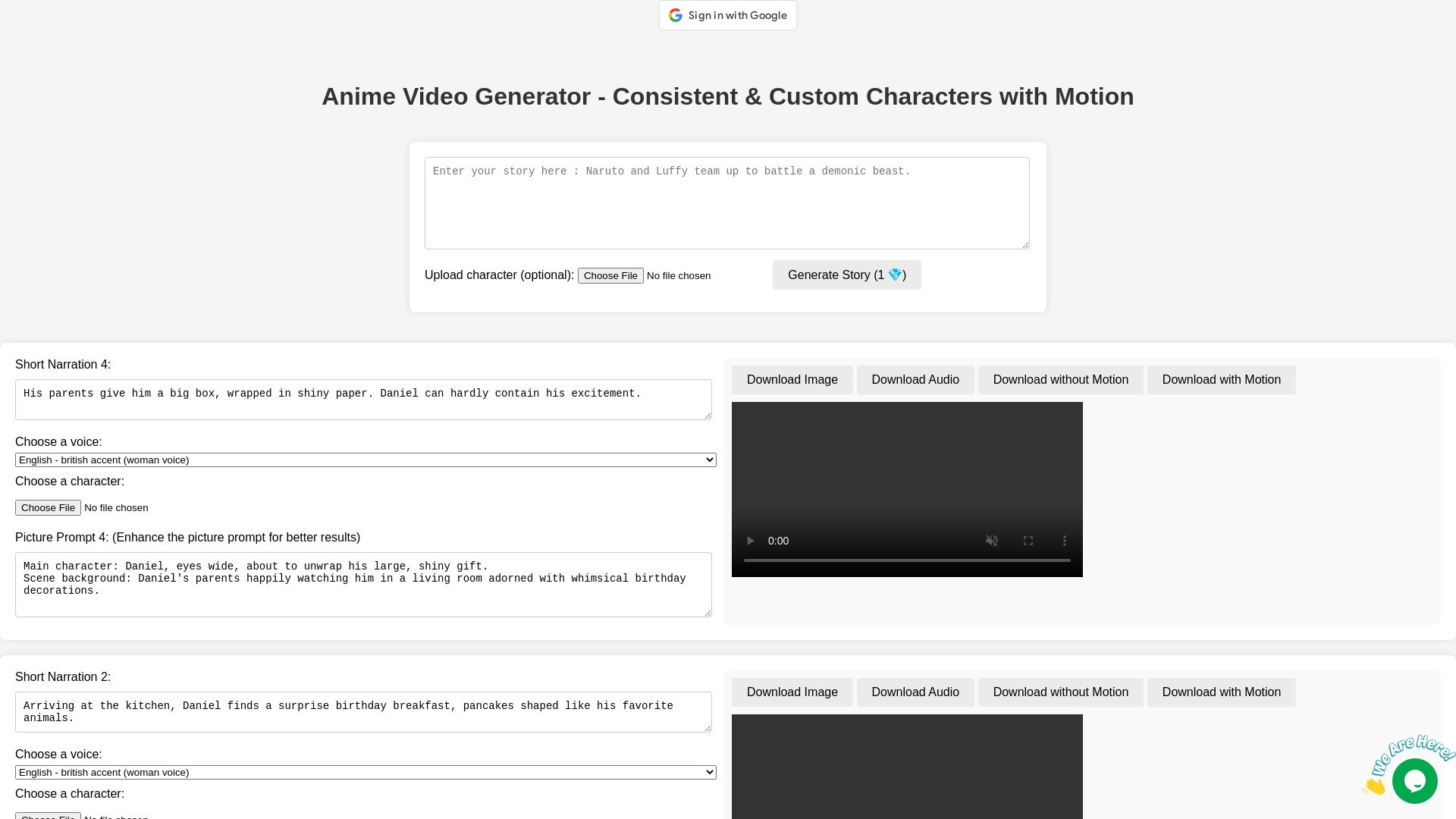 AI Verhaalgenerator voor YouTube Shorts - Gepersonaliseerde personages en beweging