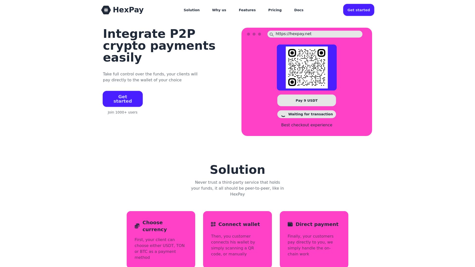 HexPay | Secure P2P Crypto Payment Merchant and Gateway