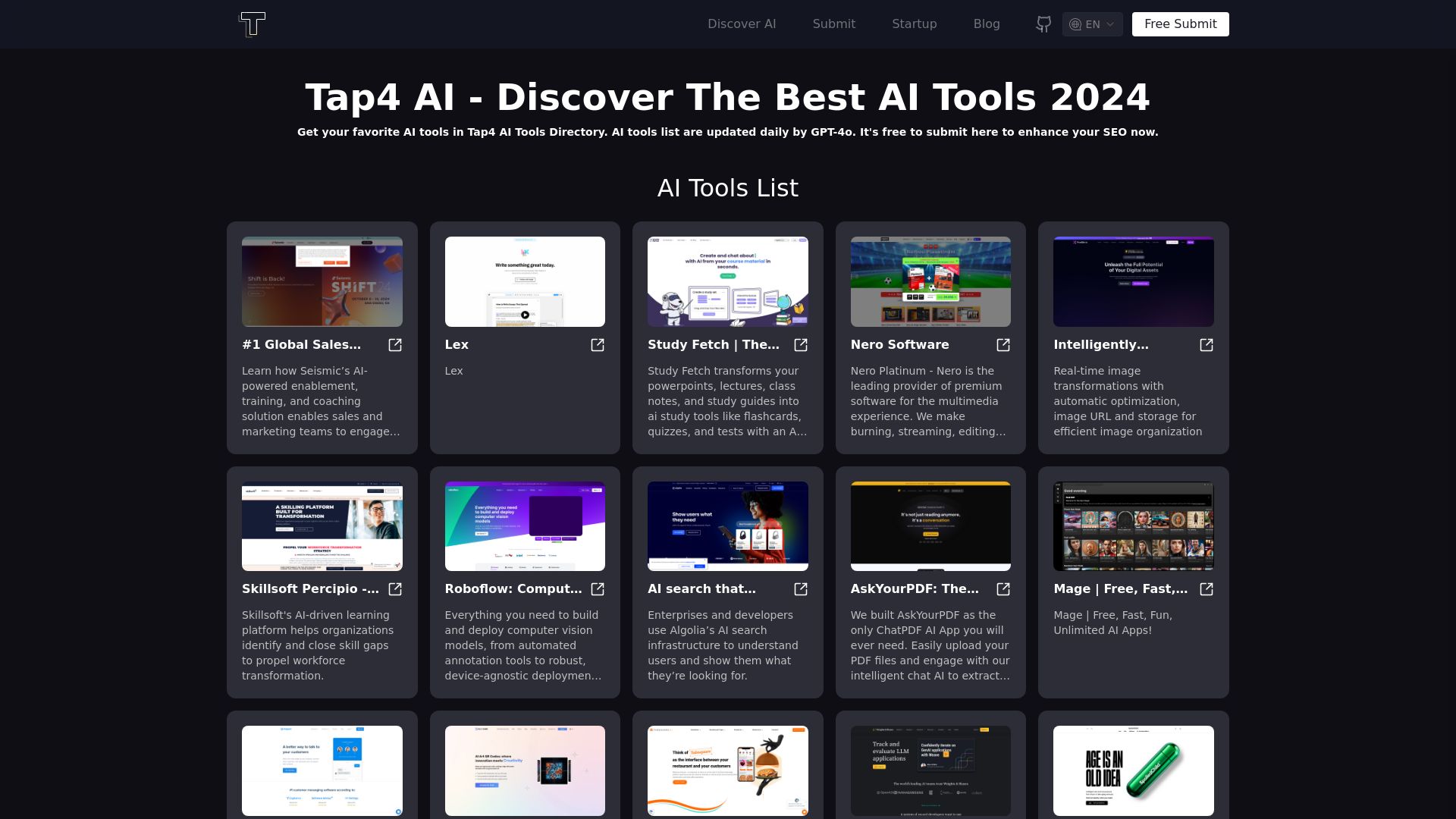 Get your best AI Tools | Tap4 AI Directory