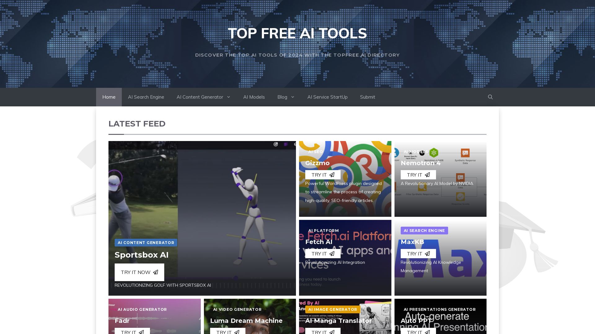 Top Free AI Tools &#8211; Discover the top AI tools of 2024 with the TopFree.AI Directory