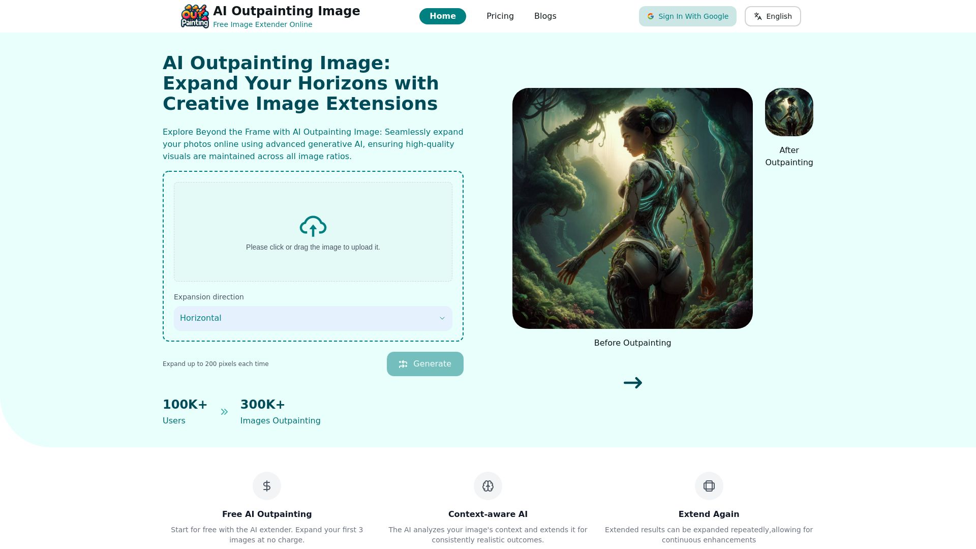 Free Online Tool For AI Image ExpandingAI Outpainting Image