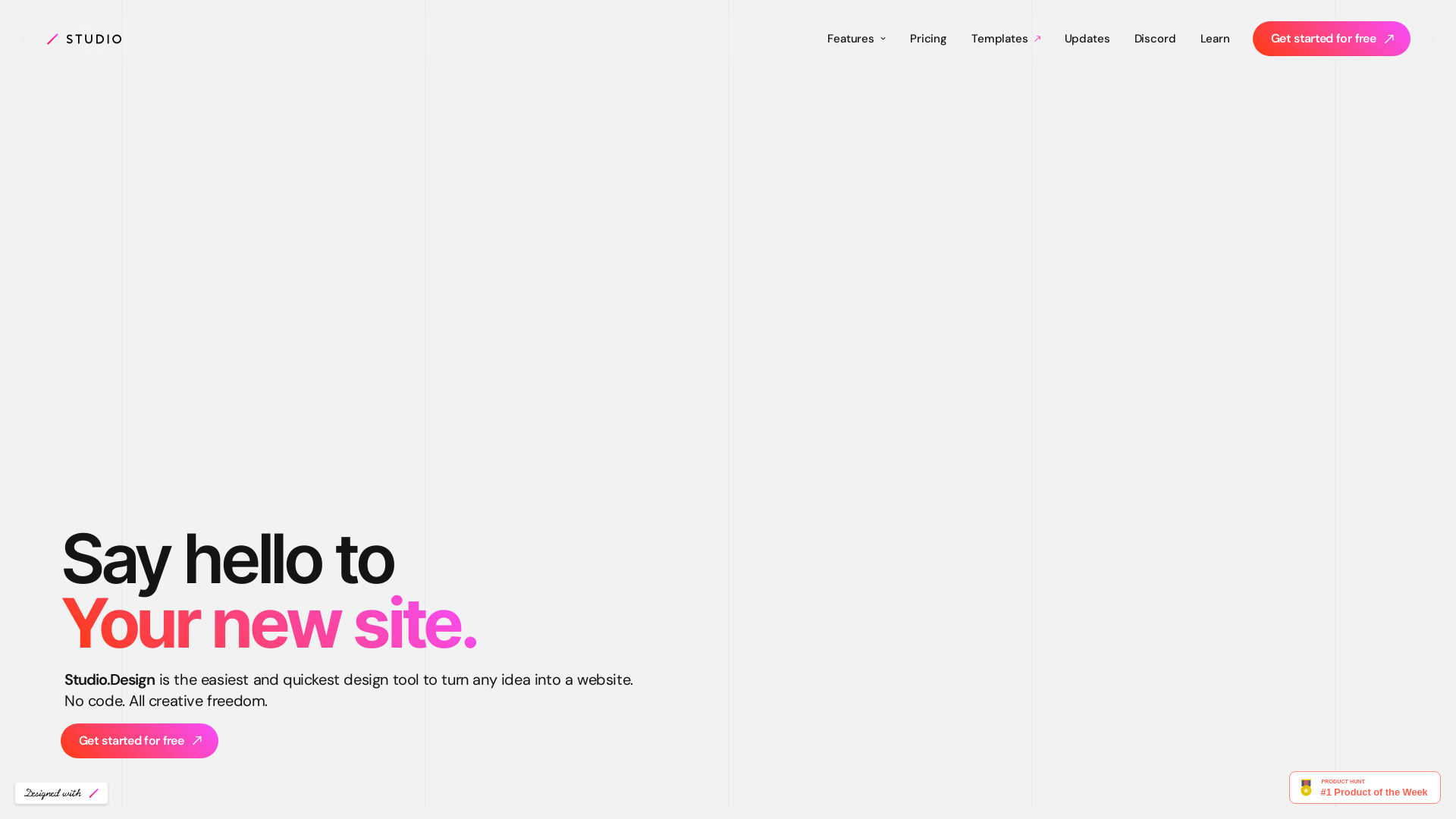 STUDIO | The best free website builder for designers