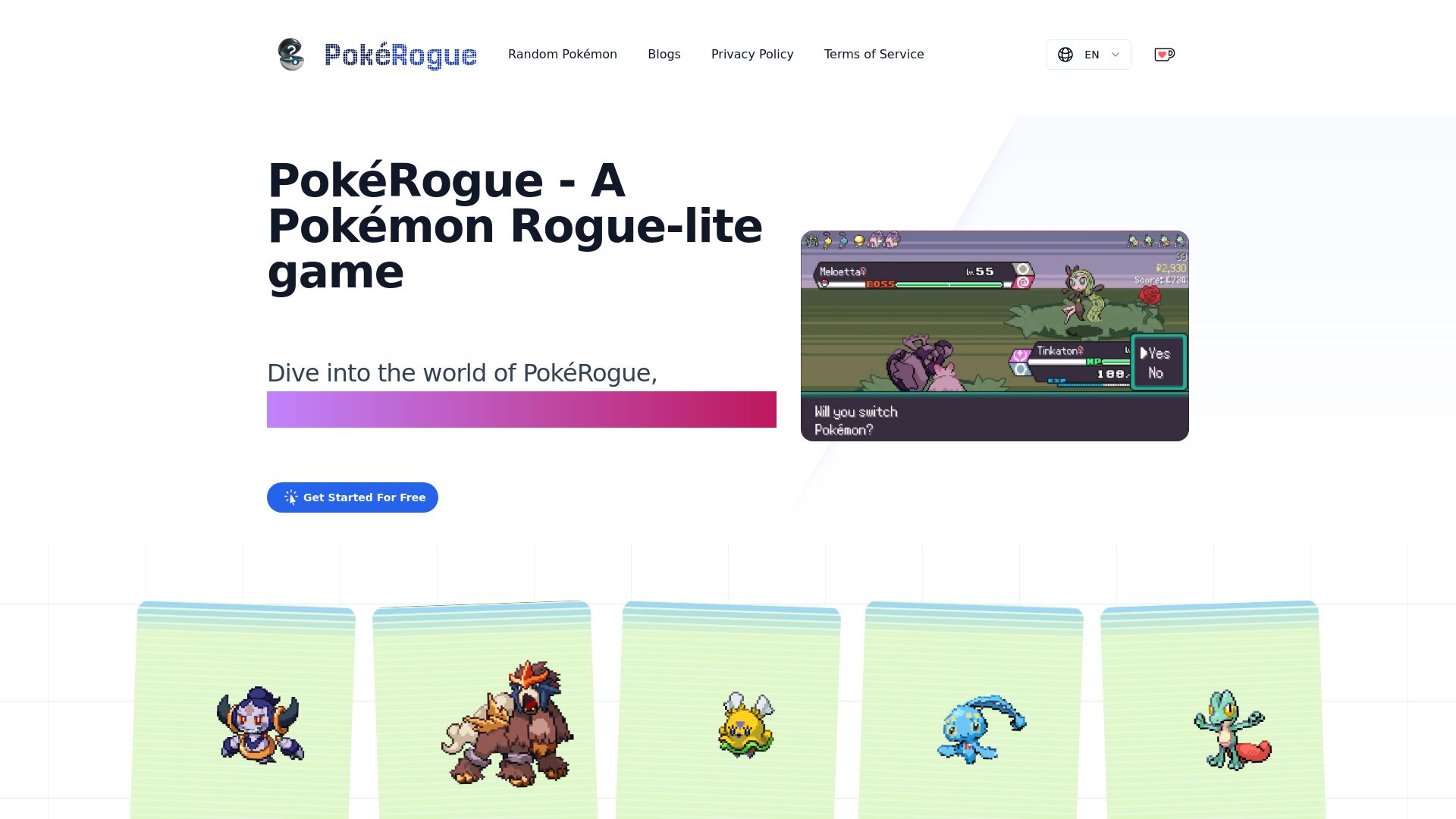 PokeRogue | A Pokémon Rogue-lite game