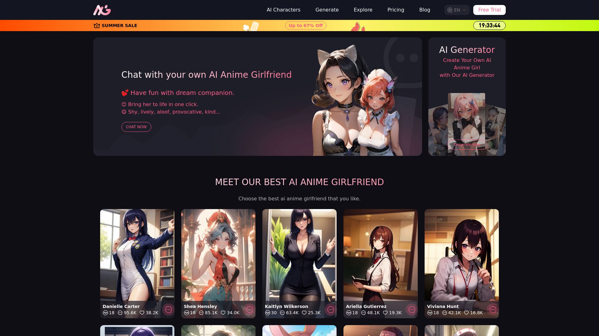 AI Anime Girlfriend - Chat With Your AI Anime Girlfriend &amp; Create Your Anime Girl