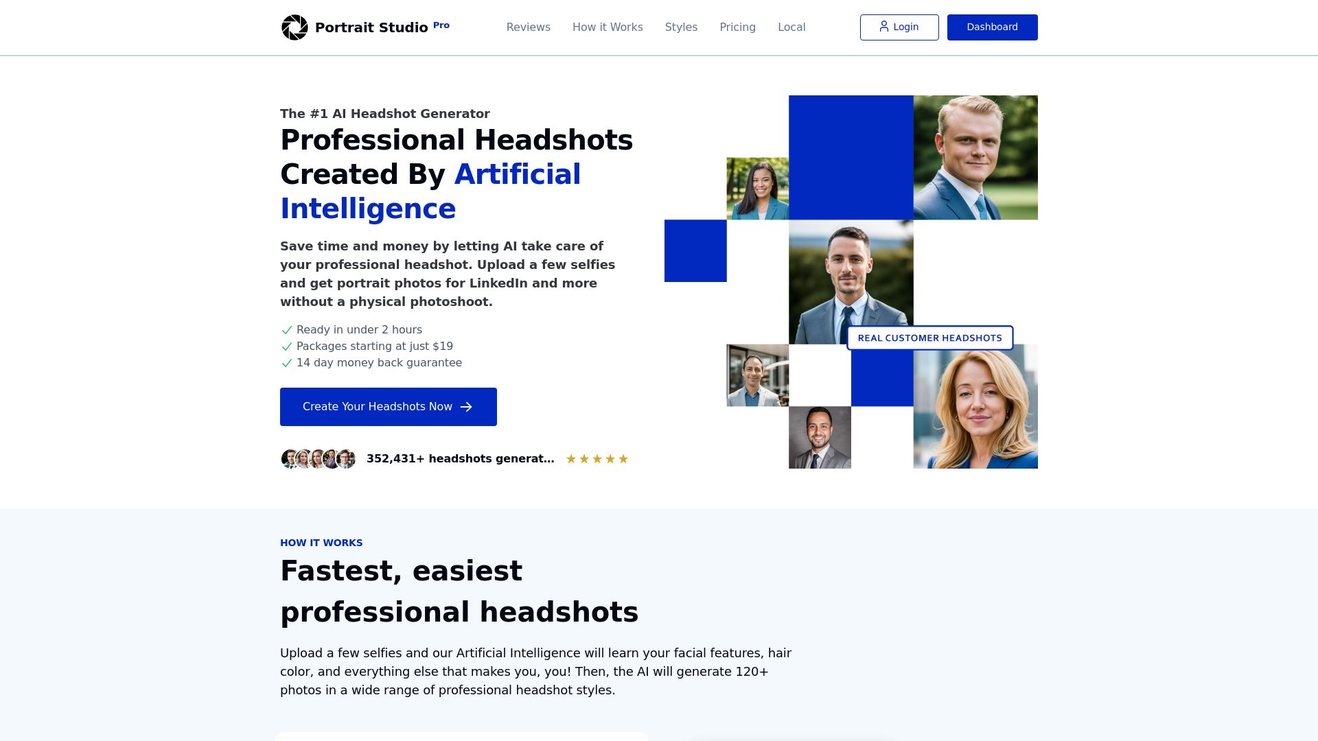 Portrait Studio Pro | AI Generated Professional Headshots | Business Portraits Without Physical Shoot