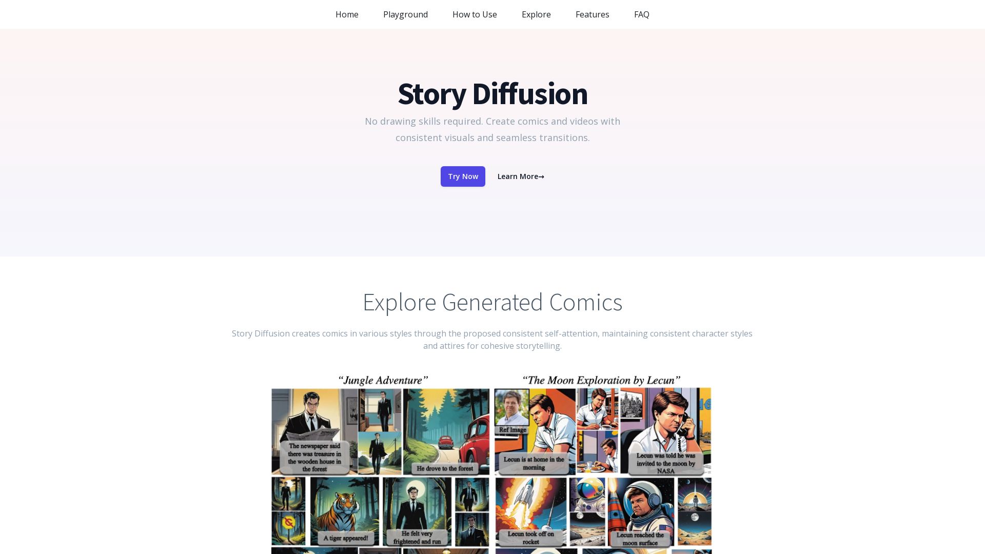 Story Diffusion - AI Comic Generator