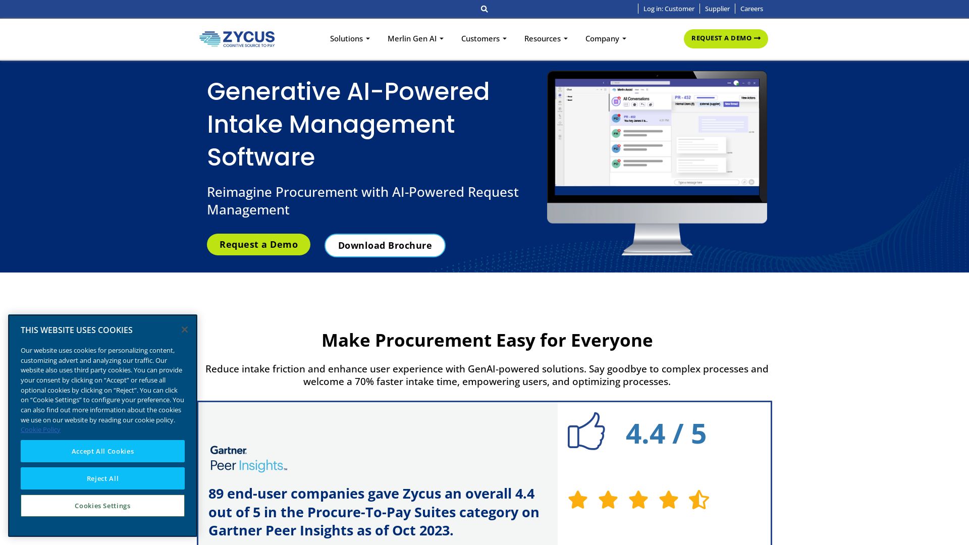 Gen AI-Powered Intake Management Software | Zycus