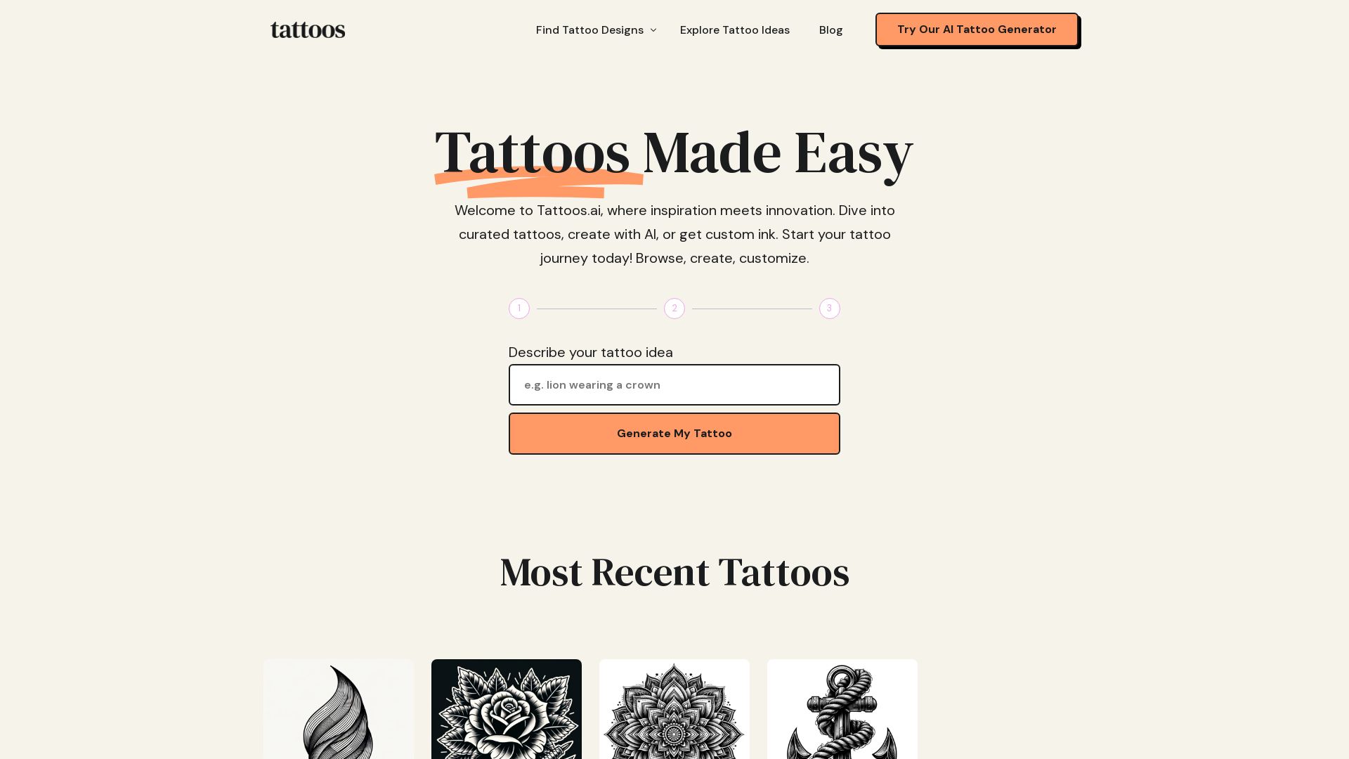 Tattoos Made Easy: Find Your Dream Tattoo with Tattoos.ai