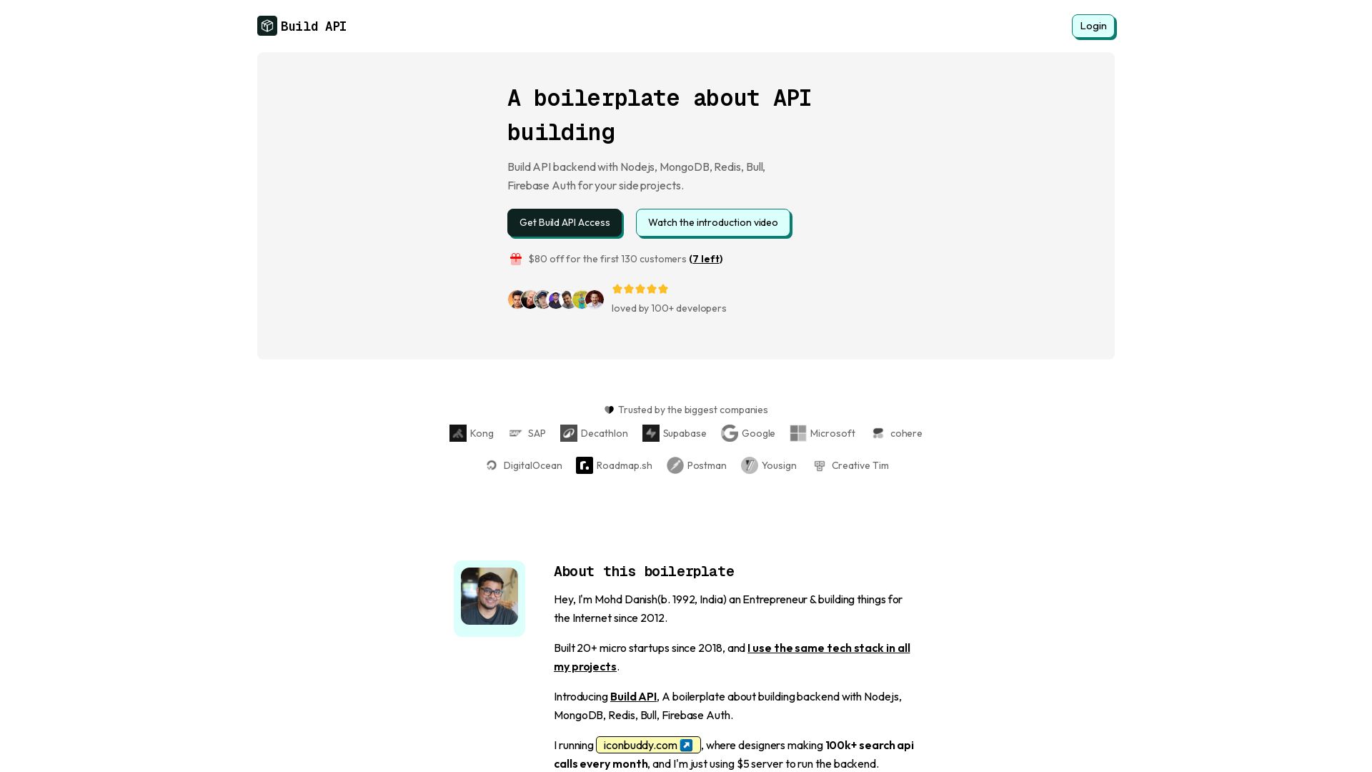 Build API — A boilerplate for your backend