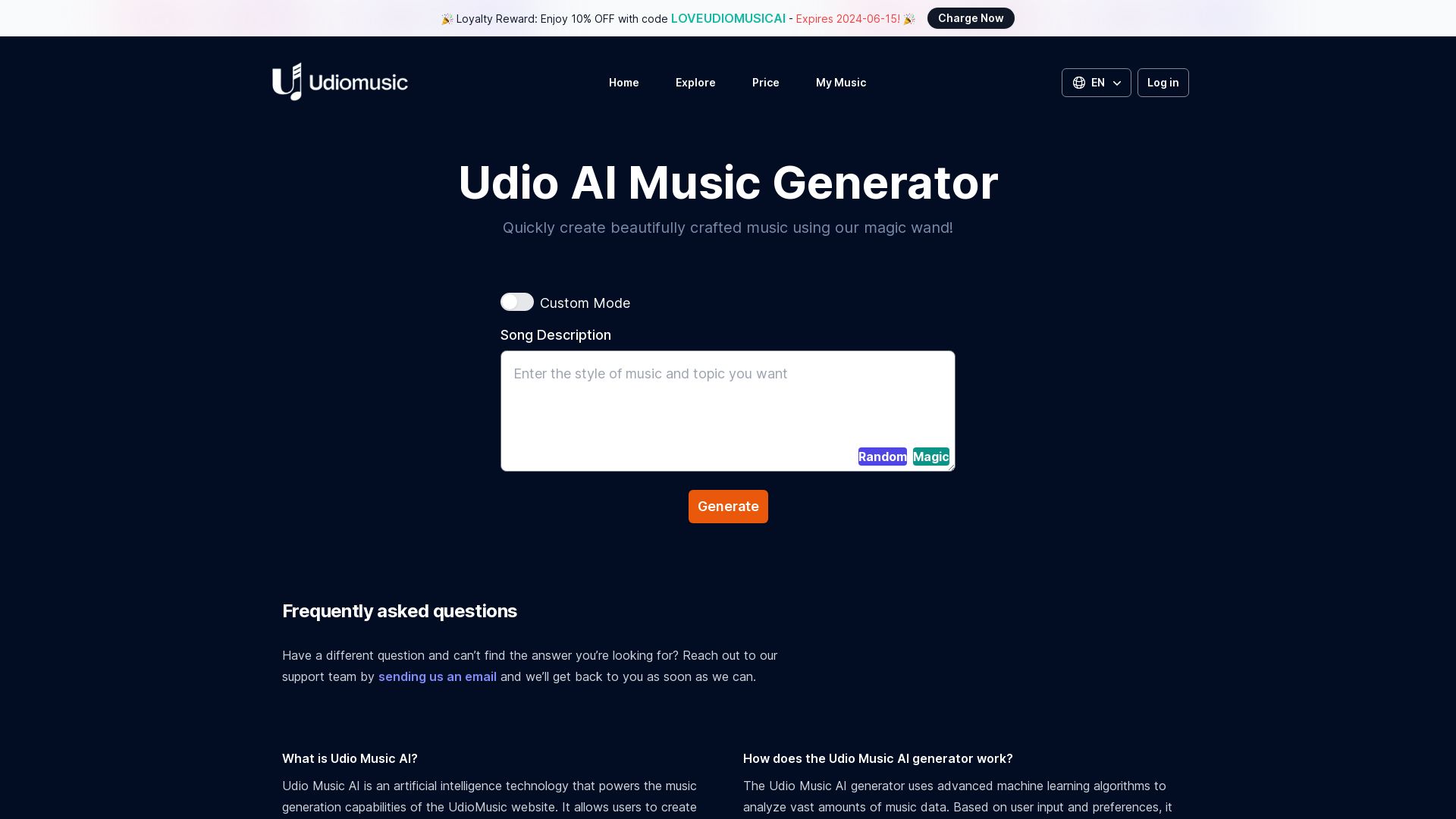 UdioMusic.Online: Free Udio AI Music Generator | Create Unique Udio AI Music